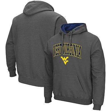 Men's Colosseum Charcoal West Virginia Mountaineers Arch & Logo 3.0 Pullover Hoodie