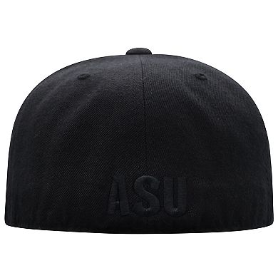 Men's Top of the World Arizona State Sun Devils Black On Black Fitted Hat