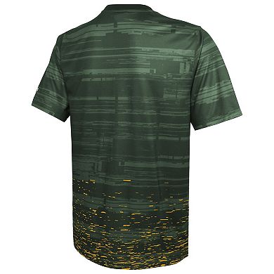 Men's New Era Green Green Bay Packers Combine Authentic Sweep T-Shirt