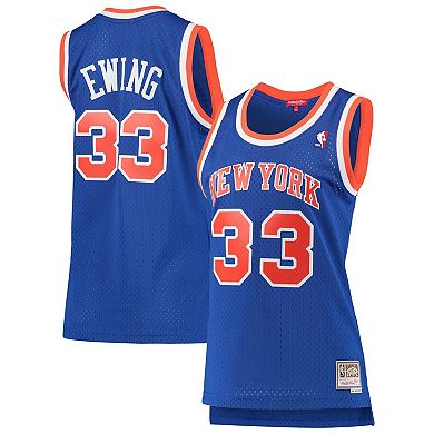 Women's Mitchell & Ness Patrick Ewing Blue New York Knicks 1991-92 Hardwood Classics Swingman Jersey