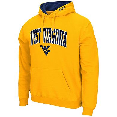 Men's Colosseum Gold West Virginia Mountaineers Arch & Logo 3.0 Pullover Hoodie