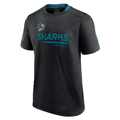 Men's Fanatics Branded Black San Jose Sharks Authentic Pro Locker Room T-Shirt