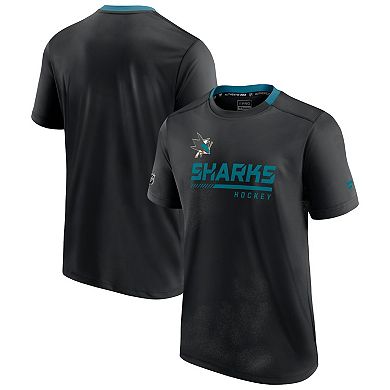 Men's Fanatics Branded Black San Jose Sharks Authentic Pro Locker Room T-Shirt