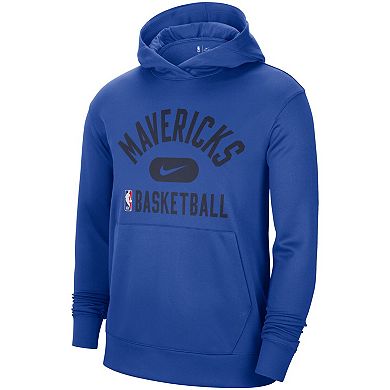 Men's Nike Blue Dallas Mavericks 2021-2022 Spotlight On Court Performance Practice Pullover Hoodie