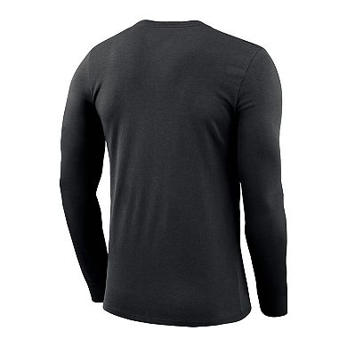 Men's Nike Black Stanford Cardinal Legend Wordmark Performance Long Sleeve T-Shirt