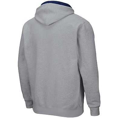 Men's Colosseum Heathered Gray Penn State Nittany Lions Arch & Logo 3.0 Full-Zip Hoodie