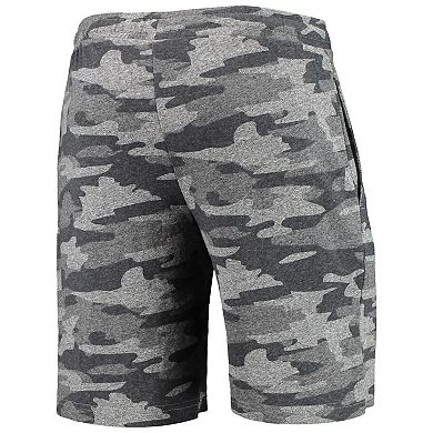 Men's Concepts Sport Charcoal/Gray Michigan Wolverines Camo Backup Terry Jam Lounge Shorts