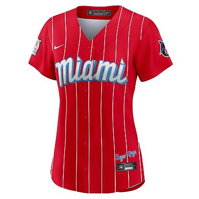 Women's Nike Red Miami Marlins 2021 City Connect Replica Jersey