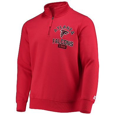 Men's Starter Red Atlanta Falcons Heisman Quarter-Zip Jacket