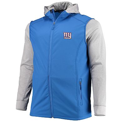 Men's Dunbrooke Royal/Gray New York Giants Big & Tall Alpha Full-Zip Hoodie Jacket