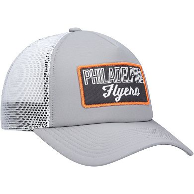 Men's adidas Gray/White Philadelphia Flyers Locker Room Foam Trucker Snapback Hat