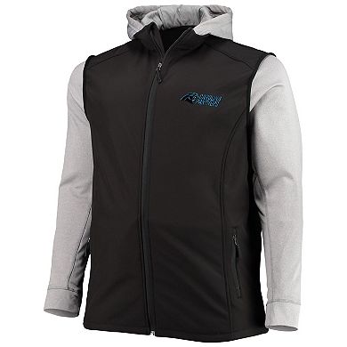 Men's Dunbrooke Black/Gray Carolina Panthers Big & Tall Alpha Full-Zip Hoodie Jacket