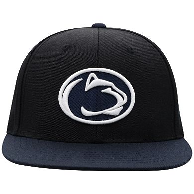 Men's Top of the World Black/Navy Penn State Nittany Lions Team Color Two-Tone Fitted Hat