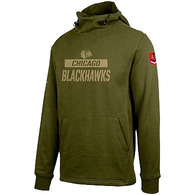 Men's Levelwear Green Chicago Blackhawks Delta Shift Pullover Hoodie