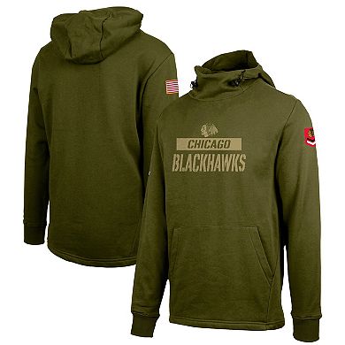 Men's Levelwear Green Chicago Blackhawks Delta Shift Pullover Hoodie