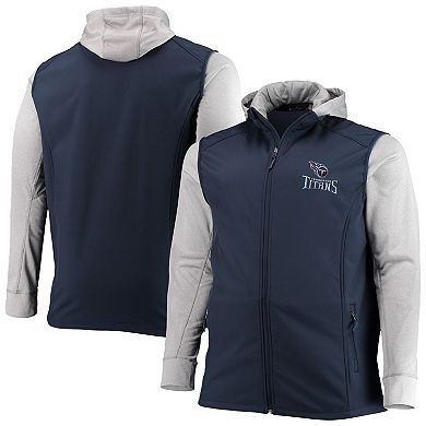 Men's Dunbrooke Navy/Gray Tennessee Titans Big & Tall Alpha Full-Zip Hoodie Jacket
