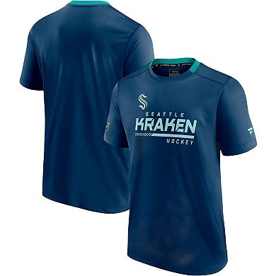 Men's Fanatics Branded Deep Sea Blue Seattle Kraken Authentic Pro Locker Room T-Shirt