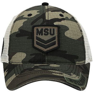 Men's Top of the World Camo/Cream Mississippi State Bulldogs OHT Military Appreciation Shield Trucker Adjustable Hat