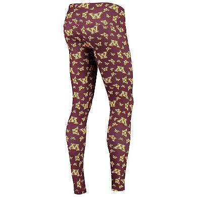 Women's ZooZatz Maroon Minnesota Golden Gophers Stacked Mascot Leggings