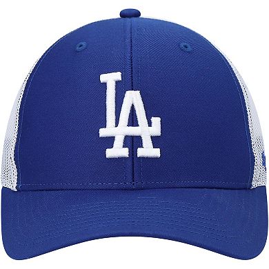 Men's '47 Royal/White Los Angeles Dodgers Primary Logo Trucker Snapback Hat