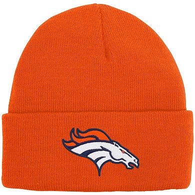 Youth Orange Denver Broncos Basic Cuffed Knit Hat