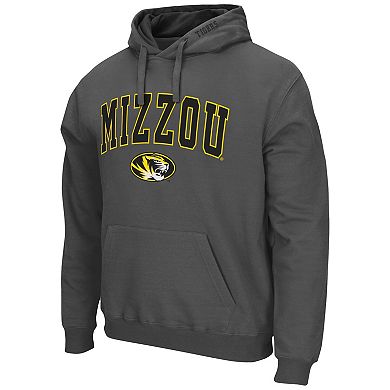 Men's Colosseum Charcoal Missouri Tigers Arch & Logo 3.0 Pullover Hoodie