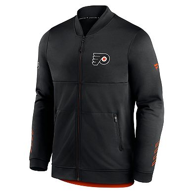 Men's Fanatics Branded Black Philadelphia Flyers Locker Room Full-Zip Jacket