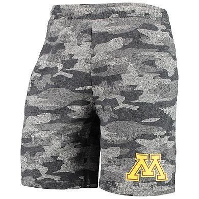 Men's Concepts Sport Charcoal/Gray Minnesota Golden Gophers Camo Backup Terry Jam Lounge Shorts