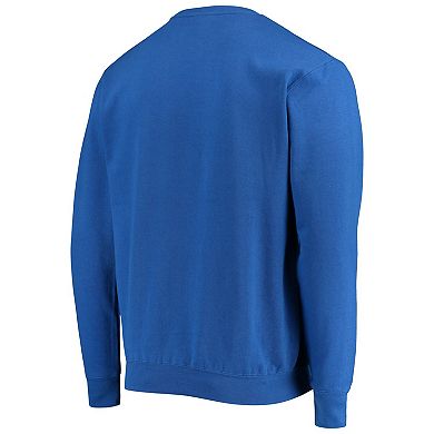 Men's Colosseum Royal BYU Cougars Team Arch & Logo Tackle Twill Pullover Sweatshirt