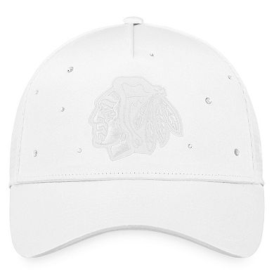 Women's Fanatics Branded White Chicago Blackhawks Winter Lights Trucker Snapback Hat
