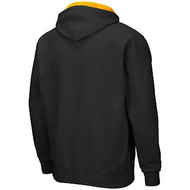 Men's Colosseum Black Southern Miss Golden Eagles Arch & Logo 3.0 Full-Zip Hoodie