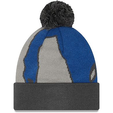 Men's New Era Graphite Indianapolis Colts Logo Whiz Redux Cuffed Knit Hat