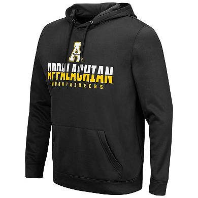 Men's Colosseum Black Appalachian State Mountaineers Lantern Pullover Hoodie