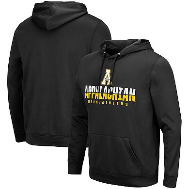 Men's Colosseum Black Appalachian State Mountaineers Lantern Pullover Hoodie