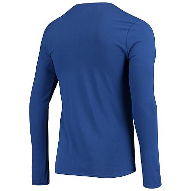 Men's New Era Royal Los Angeles Rams Combine Authentic Static Abbreviation Long Sleeve T-Shirt