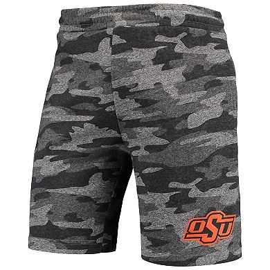 Men's Concepts Sport Charcoal/Gray Oklahoma State Cowboys Camo Backup Terry Jam Lounge Shorts