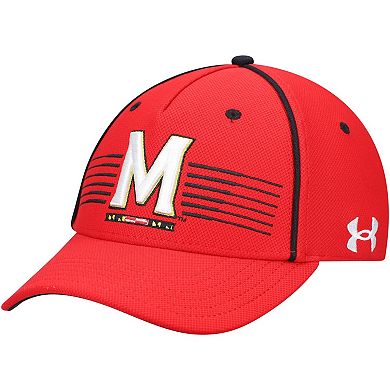 Men's Under Armour Red Maryland Terrapins Iso-Chill Blitzing Accent Flex Hat