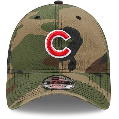 Men's New Era Camo Chicago Cubs Woodland Core Classic 9TWENTY Adjustable Hat