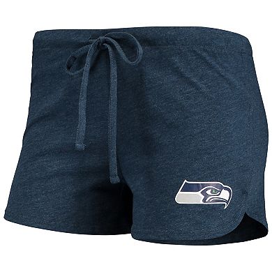 Women's Concepts Sport College Navy Seattle Seahawks Meter Knit Long Sleeve Raglan Top & Shorts Sleep Set