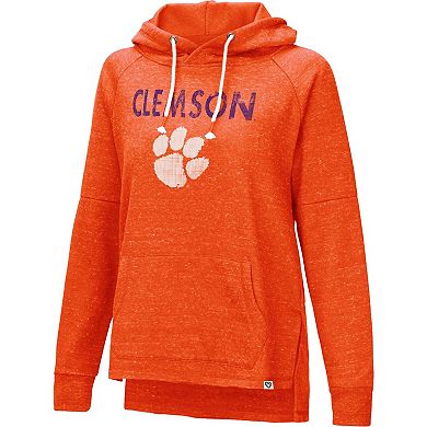 Women's Colosseum Orange Clemson Tigers Nollie Raglan Slub Pullover Hoodie