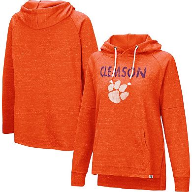 Women's Colosseum Orange Clemson Tigers Nollie Raglan Slub Pullover Hoodie