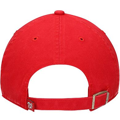 Youth '47 Red Washington Nationals Team Logo Clean Up Adjustable Hat