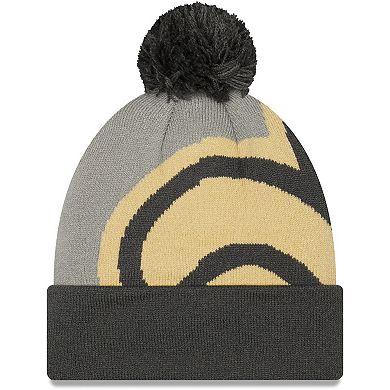 Men's New Era Graphite New Orleans Saints Logo Whiz Redux Cuffed Knit Hat