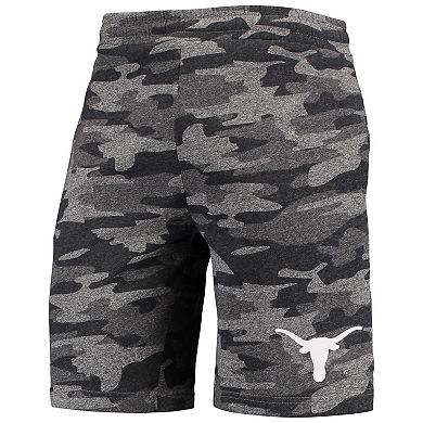 Men's Concepts Sport Charcoal/Gray Texas Longhorns Camo Backup Terry Jam Lounge Shorts