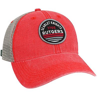 Men's Scarlet Rutgers Scarlet Knights Sunset Dashboard Trucker Snapback Hat