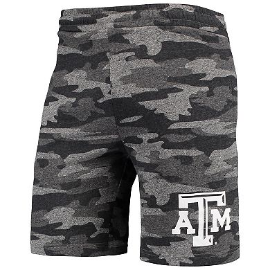 Men's Concepts Sport Charcoal/Gray Texas A&M Aggies Camo Backup Terry Jam Lounge Shorts