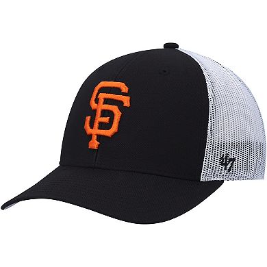 Men's '47 Black/White San Francisco Giants Primary Logo Trucker Snapback Hat