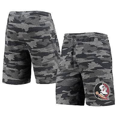 Men's Concepts Sport Charcoal/Gray Florida State Seminoles Camo Backup Terry Jam Lounge Shorts