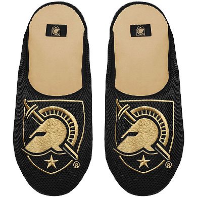 Youth FOCO Army Black Knights Big Logo Colorblock Mesh Slippers