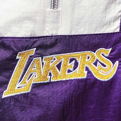 Women's Mitchell & Ness Purple Los Angeles Lakers Half-Zip Windbreaker 2.0 Hoodie